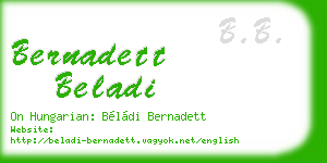bernadett beladi business card